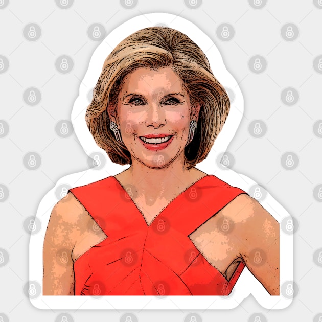 Christine Baranski Red Carpet Cartoonish Sticker by baranskini